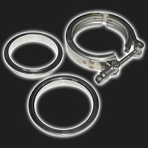 Хомут V-band с фланцами D=76 мм (c проточкой)