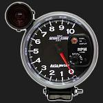 Прибор Auto Meter style тахометр /125 мм/, внешняя вспышка, белая подсветка, на подставке, 0-10000 RPM