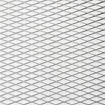 Сетка бампера 120х50 см алюминиевая, серебристая, крупная MESH-25