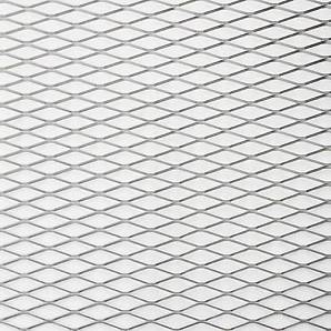 Сетка бампера 120х50 см алюминиевая, серебристая, крупная MESH-25