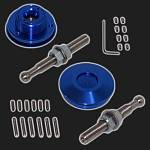 Замки капота универсальные с шаровой защёлкой синие (комплект)