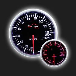 Прибор DEPO RACING /60 мм/ температуры выхлопных газов, с тонированным стеклом