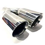 Насадка на глушитель двойная /2*круг D-63 мм, вход 60 мм/ универсальная Насадка на глушитель двойная /2*круг D-63 мм, вход 60 мм/ универсальная