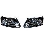 Фары SKV чёрные, дневные ходовые огни ВАЗ 2190, 2191 /Лада-Гранта/ (2 штуки)