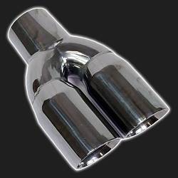 Насадка на глушитель двойная /2*круг D-63 мм, вход 60 мм/ универсальная Насадка на глушитель двойная /2*круг D-63 мм, вход 60 мм/ универсальная