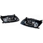 Фары SKV чёрные, дневные ходовые огни ВАЗ 2190, 2191 /Лада-Гранта/ (2 штуки)