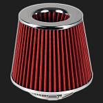 Фильтр воздушный нулевого сопротивления MPH Mega Flow /красный, хром/ D-74 мм (инжекторный) Фильтр воздушный нулевого сопротивления MPH Mega Flow /красный, хром/ D-74 мм (инжекторный)