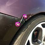 Крепление обвесов быстросъёмное Password:JDM красное (комплект)