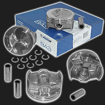 Поршни Мотордеталь ВАЗ 21116, 11186, 11189 8V d83,0 мм, безвтыковые (4 штуки с пальцами)