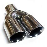 Насадка на глушитель двойная /2*круг D-63 мм, вход 60 мм/ универсальная Насадка на глушитель двойная /2*круг D-63 мм, вход 60 мм/ универсальная