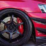 Крепление обвесов быстросъёмное Password:JDM красное (комплект)