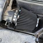 Фильтр воздушный нулевого сопротивления MPH Flow /серый, хром/ D-74 мм (инжекторный)