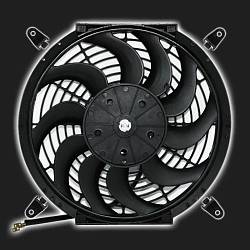 Электровентилятор охлаждения в сборе с кожухом 300 мм х 320 мм (80W) /сабли/