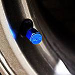 Ниппеля колёсные RAYS Style синие (4 штуки)