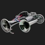 Сигнал звуковой воздушный двухрожковый, со встроенным компрессором, хром (комплект) Сигнал звуковой воздушный двухрожковый, со встроенным компрессором, хром (комплект)