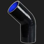 Патрубок силиконовый 45° D=51 мм чёрный