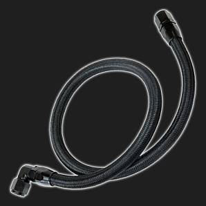 Шланг для подключения масляного радиатора, нейлоновая оплётка, алюм. фитинги AN10 (L-140 см)