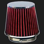 Фильтр воздушный нулевого сопротивления MPH Flow /красный, хром/ D-74 мм (инжекторный)