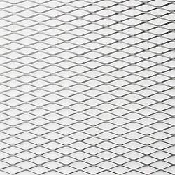Сетка бампера 120х50 см алюминиевая, серебристая, крупная MESH-25