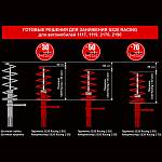 Стойки передней подвески масляные SS20 RACING (-50 мм) Приора, Гранта, Калина-2 (2 штуки)