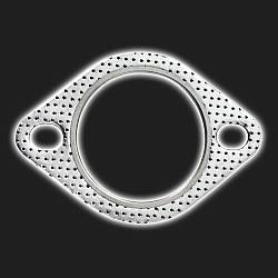 Прокладка фланца выпускной системы с кольцом (под 2 болта) D=63 мм
