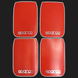 Брызговики  колёс универсальные SPARCO style большие красные (4 штуки)