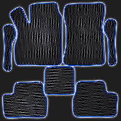 Коврики салона EVA чёрные с синей окантовкой ВАЗ 2110-2112, 2170-2172 /Лада-Приора/ (комплект)