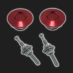 Замки капота универсальные с шаровой защёлкой красные (комплект)