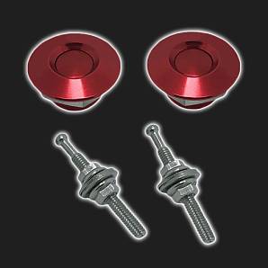 Замки капота универсальные с шаровой защёлкой красные (комплект)