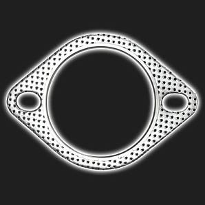 Прокладка фланца выпускной системы с кольцом (под 2 болта) D=76 мм