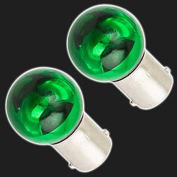 Лампа двухконтактная P21/5W зелёная (2 штуки)