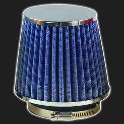 Фильтр воздушный нулевого сопротивления MPH Flow /синий, хром/ D-74 мм (инжекторный)