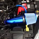 Патрубок воздушного фильтра алюминиевый RACING Air Intake D=76 мм синий Патрубок воздушного фильтра алюминиевый RACING Air Intake D=76 мм синий