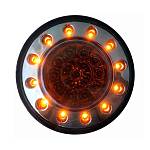 Модуль световой задний /100 мм/ светодиодный жёлтый с полосой (1 штука)