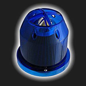 Фильтр воздушный нулевого сопротивления PROSPORT AERO /прозрачный синий/ D-70 мм (инжекторный)