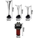 Сигнал звуковой воздушный трёхрожковый, хром (комплект) Сигнал звуковой воздушный трёхрожковый, хром (комплект)