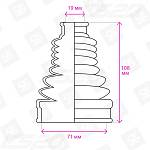Чехол ШРУСа наружного с хомутами CS-20 DRIVE /полиуретан/ LADA Vesta, X-Ray, Largus, Granta (1 штука)