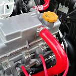 Шланг вентиляции картера силиконовый нижний ВАЗ 2108 (8V) красный