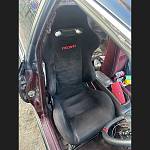 Сиденье спортивное универсальное RECARO-500 style чёрное, замша (размер М)