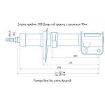 Стойки передней подвески газомасляные DEMFI Premium (-90 мм) ВАЗ 2108-21099, 2113-2115 (2 штуки)