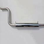 Резонатор прямоточный RZVS (51 мм) нержавейка, с гофрой ВАЗ 2113-2115 1.6L (штатная установка)