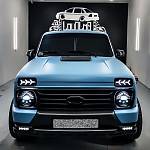 Подфарники светодиодные Turbo с бегающим поворотником и ДХО ВАЗ 2121-2131 /Нива/, LADA 4x4 Urban, LADA Niva Legend (2 штуки)