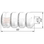 Буфер хода сжатия передней подвески СЭВИ-ЭКСПЕРТ /пенополиуретан/ ВАЗ 2110-2112, Калина, Приора, Гранта (2 штуки)