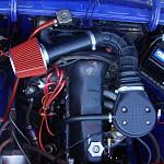 Фильтр воздушный нулевого сопротивления MPH Flow /красный, хром/ D-74 мм (инжекторный)