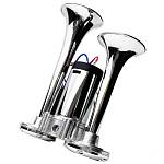 Сигнал звуковой воздушный двухрожковый, со встроенным компрессором, хром (комплект) Сигнал звуковой воздушный двухрожковый, со встроенным компрессором, хром (комплект)