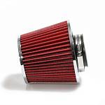Фильтр воздушный нулевого сопротивления MPH Flow /красный, хром/ D-74 мм (инжекторный)