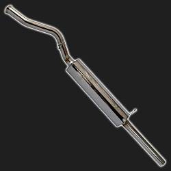 Глушитель прямоточный RZVS (51 мм) тихий, нержавейка /без насадки/ ВАЗ 2115