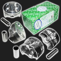 Поршни СТК ВАЗ 21126, 21127, 21129 16V d82,5 мм, безвтыковые (4 штуки с пальцами)