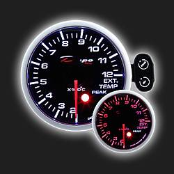 Прибор DEPO (D Racing) /60 мм/ температуры выхлопных газов, тонированное стекло
