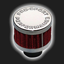 Фильтр вентиляции картерных газов PROSPORT /красный, хром/ D-12 мм